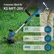 Trimmer multifuncțional pe acumulator KS MFT-20V  thumbnail