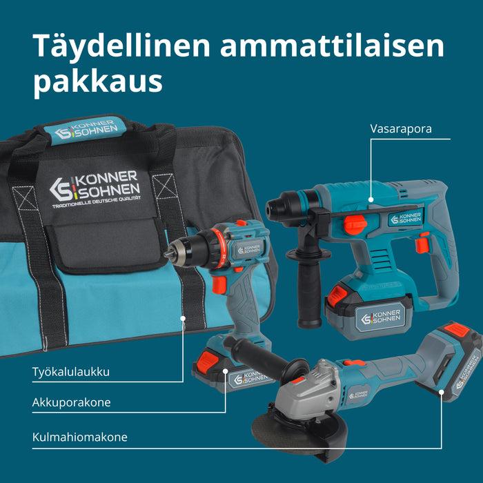 Johdoton Master Set 3-in-1 Kit KS RHAGD 20V SET 3
