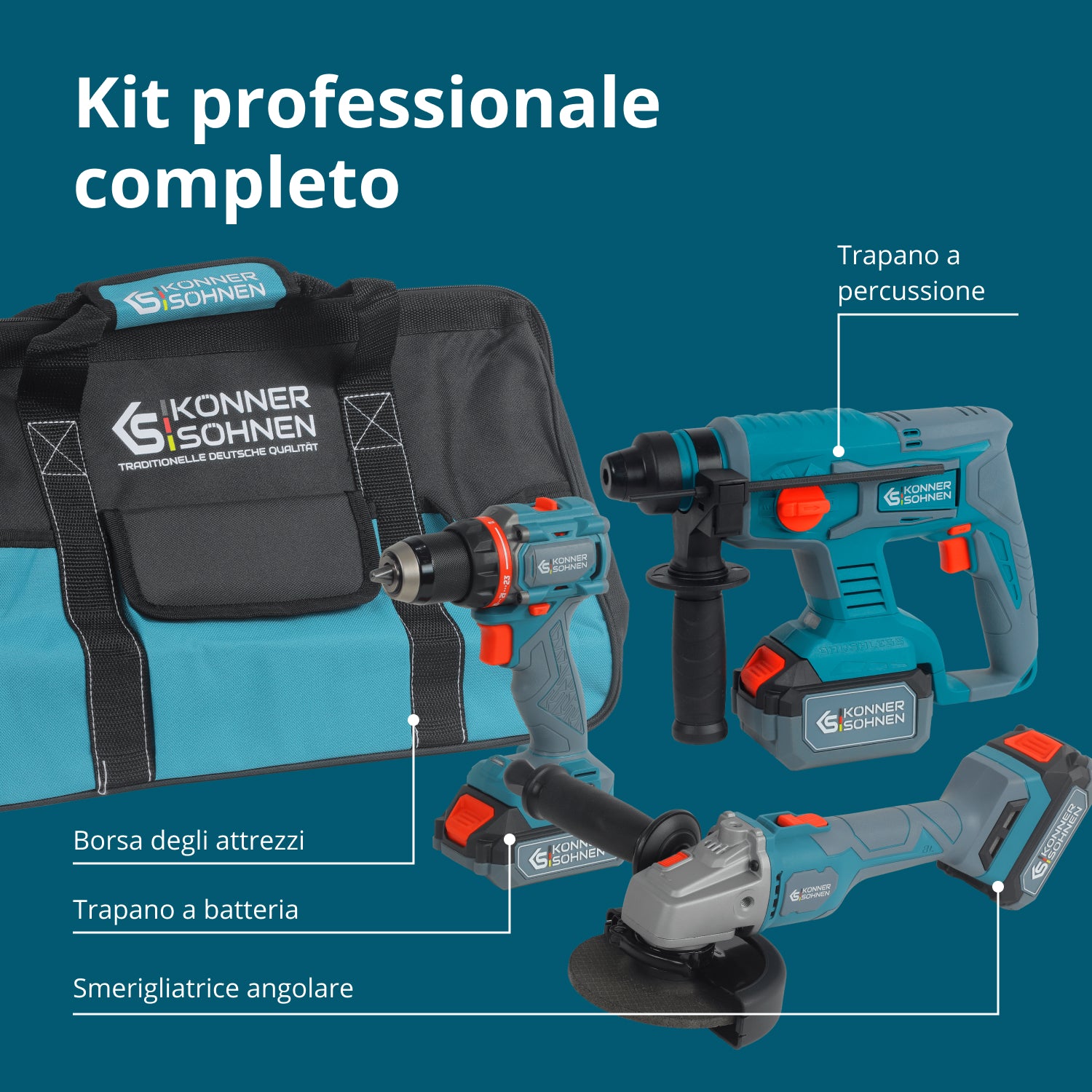 Set Senza Fili Master 3in1 KS RHAGD 20V SET 3