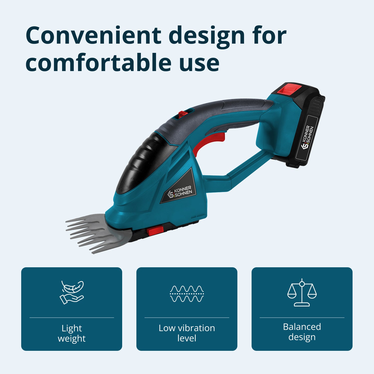 Cordless 2 in 1 Grass Shear and Hedge Trimmer KS SHT-20V