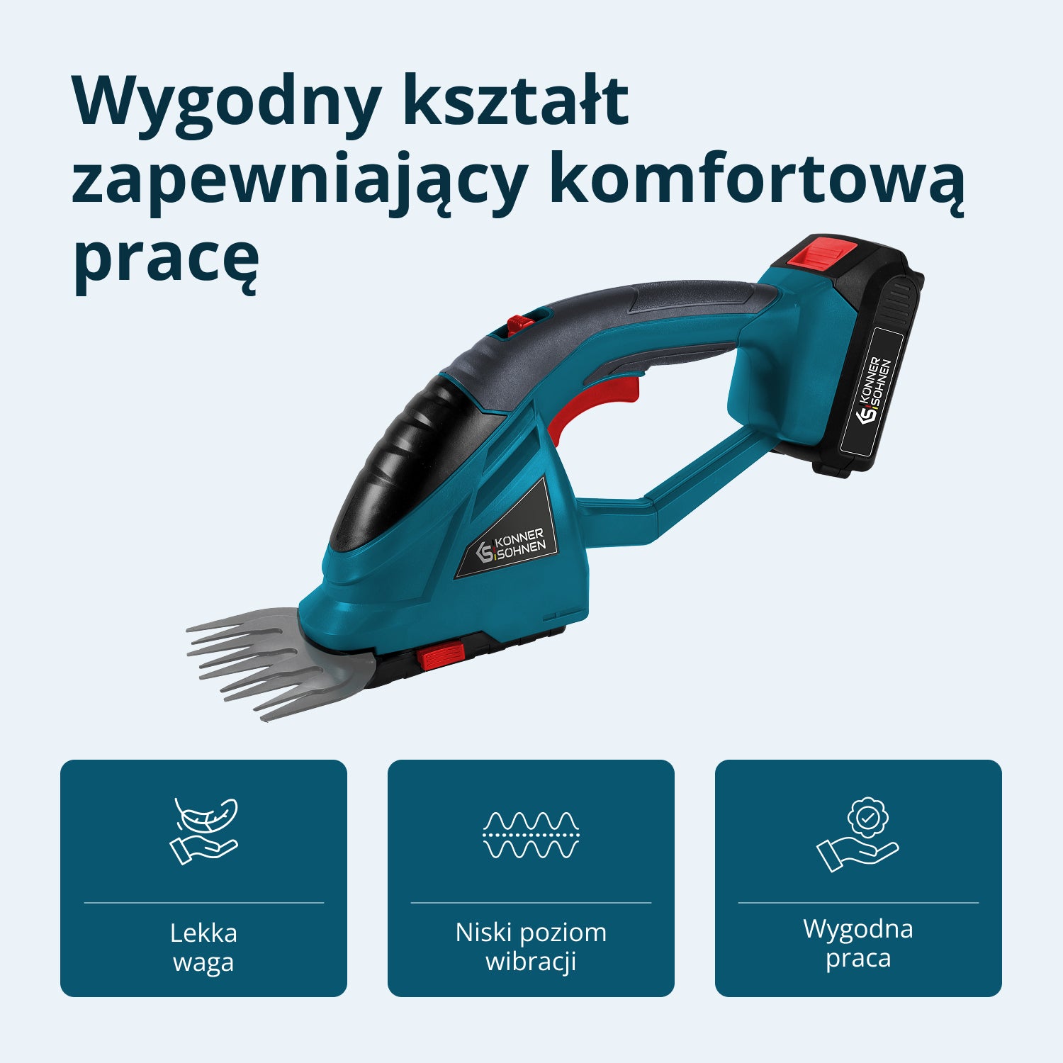 Akumulatorowe nozyce do trawy i Zywoptotu 2 w 1 KS SHT-20V