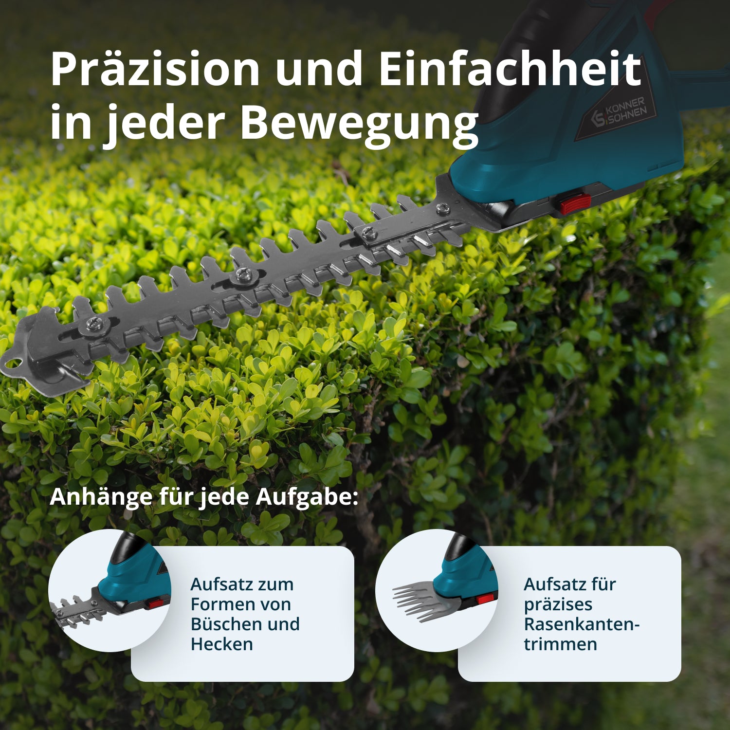 Akku-Grasschere und Heckenschere 2 in 1 KS SHT-20V