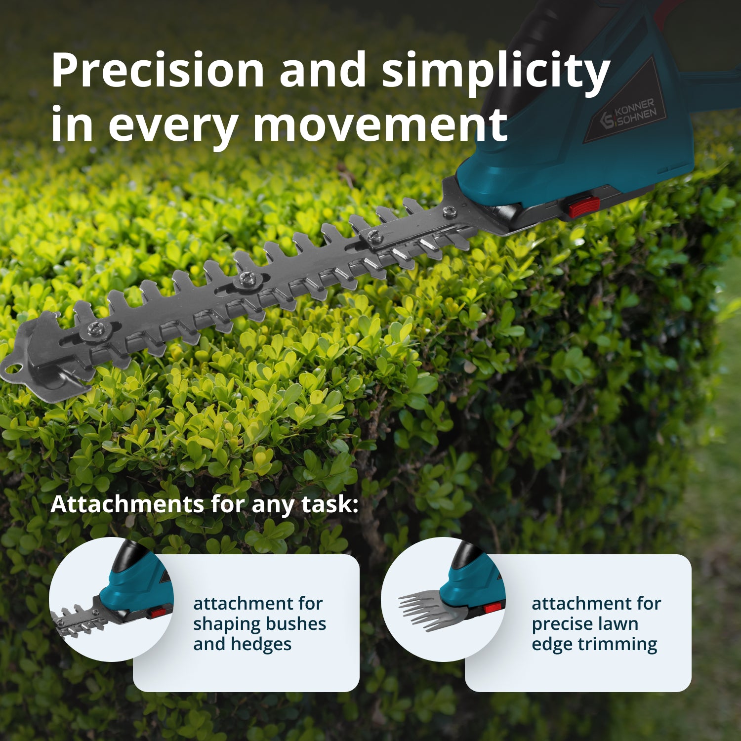 Cordless 2 in 1 Grass Shear and Hedge Trimmer KS SHT-20V
