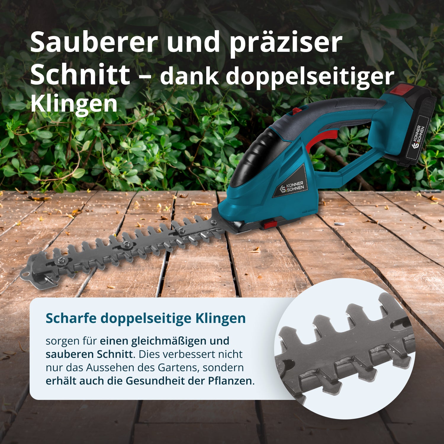 Akku-Grasschere und Heckenschere 2 in 1 KS SHT-20V