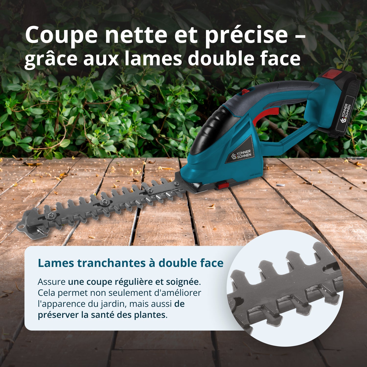 Taille-haie et cisaille à gazon sans fil 2 en 1 KS SHT-20V