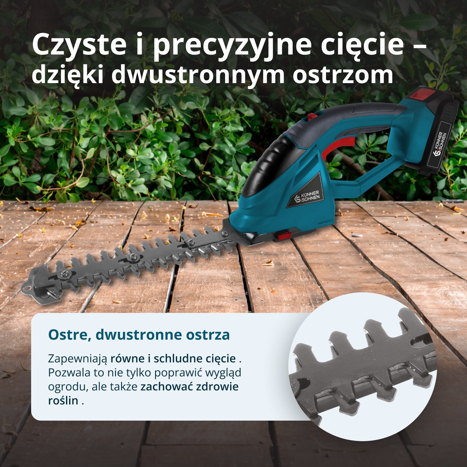 Akumulatorowe nozyce do trawy i Zywoptotu 2 w 1 KS SHT-20V