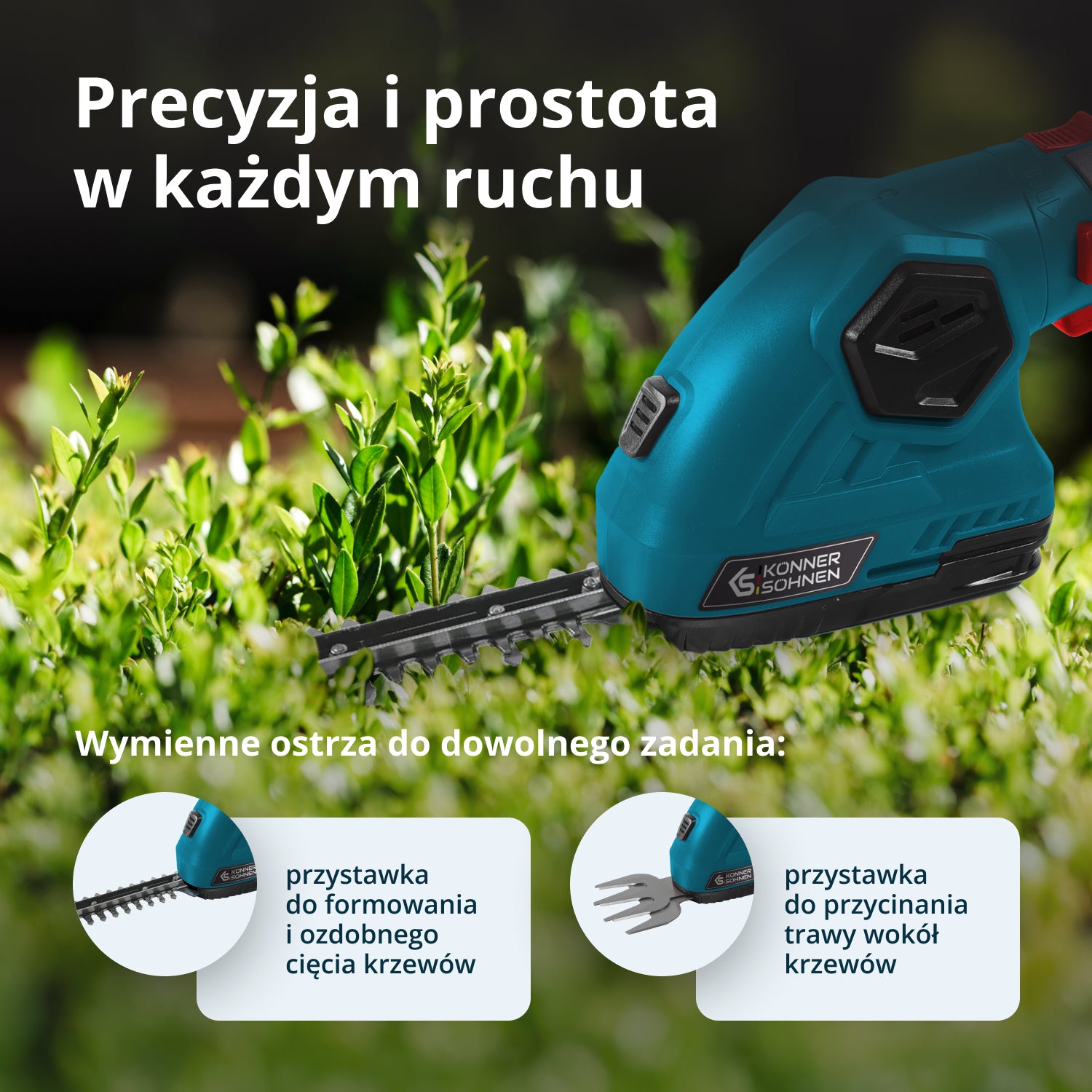 Akumulatorowe nozyce do trawy i Zywoptotu 2 w 1 KS SHT-8V