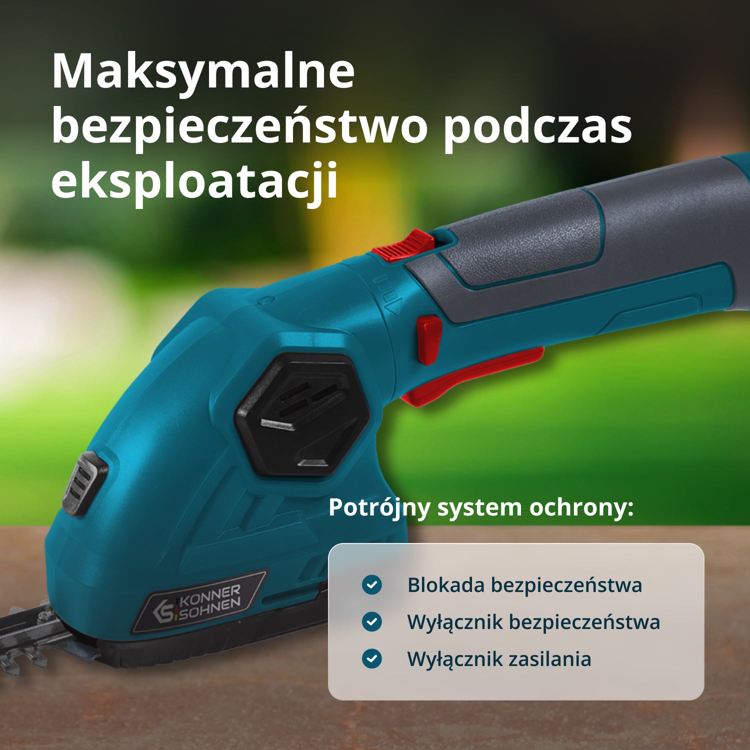 Akumulatorowe nozyce do trawy i Zywoptotu 2 w 1 KS SHT-8V