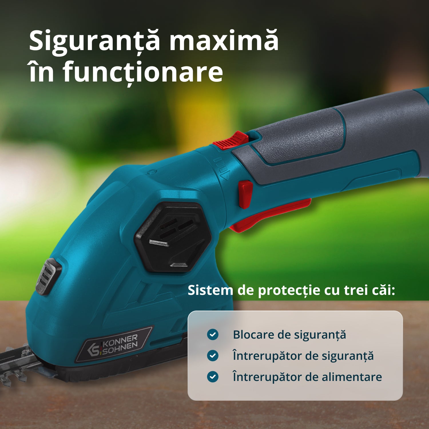 Foarfecă 2 în 1 pentru iarba si gard viu cu acumulator KS SHT-8V