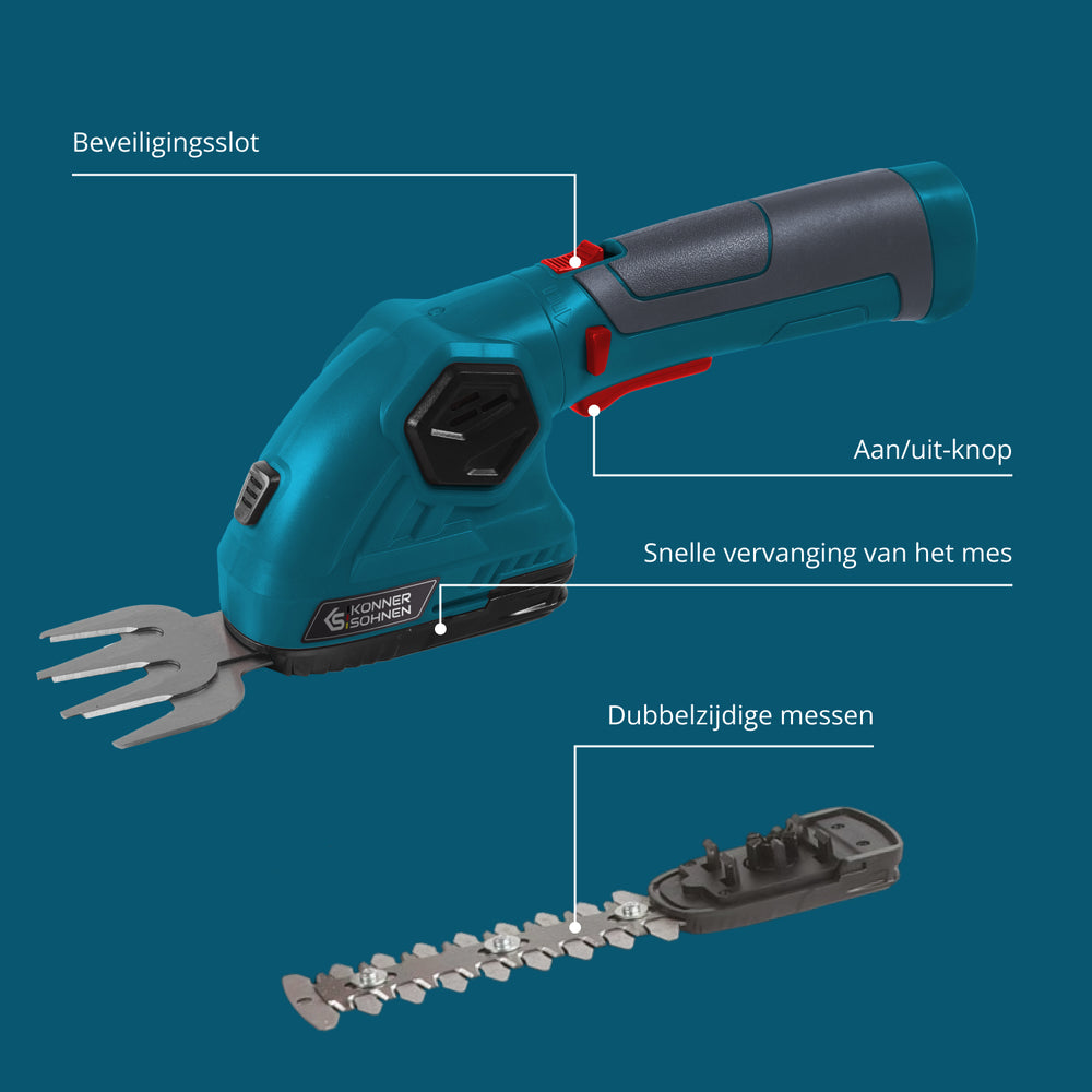 Snoerloze 2 in 1 Gras Schaar en Heggenschaar KS SHT-8V