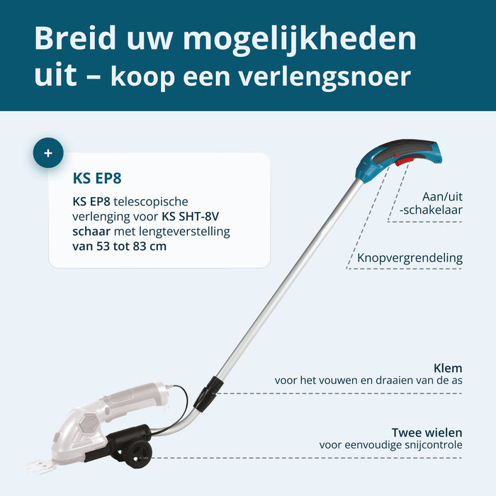 Snoerloze 2 in 1 Gras Schaar en Heggenschaar KS SHT-8V
