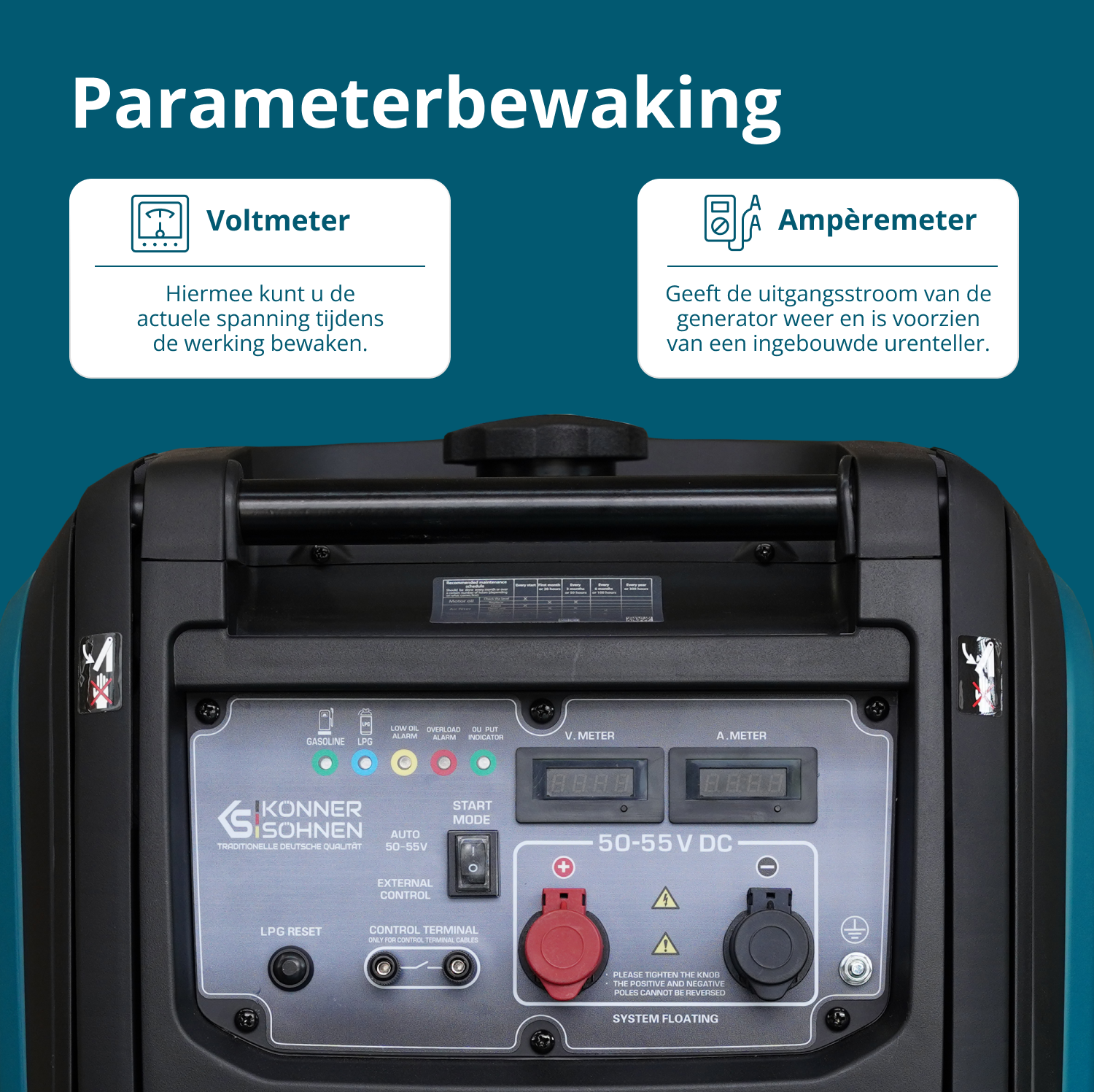 KS 48VGS-DC Gelijkstroomgenerator, versie 50–55V