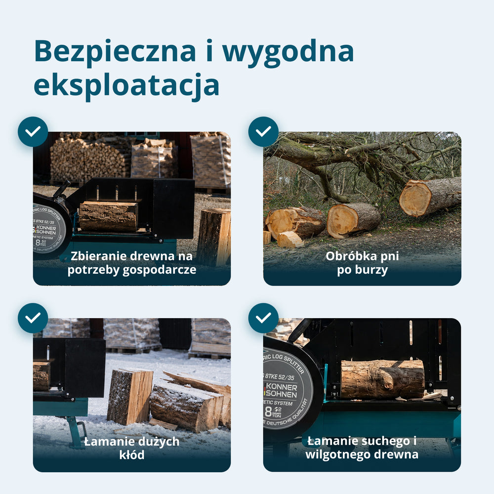 Elektryczna łuparka do drewna KS 8TKE 52/35