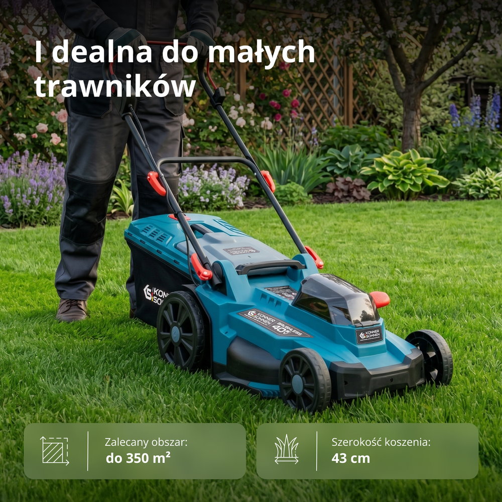 Zestaw promocyjny do pielęgnacji trawnika KS 43LM-BCT40V-SET