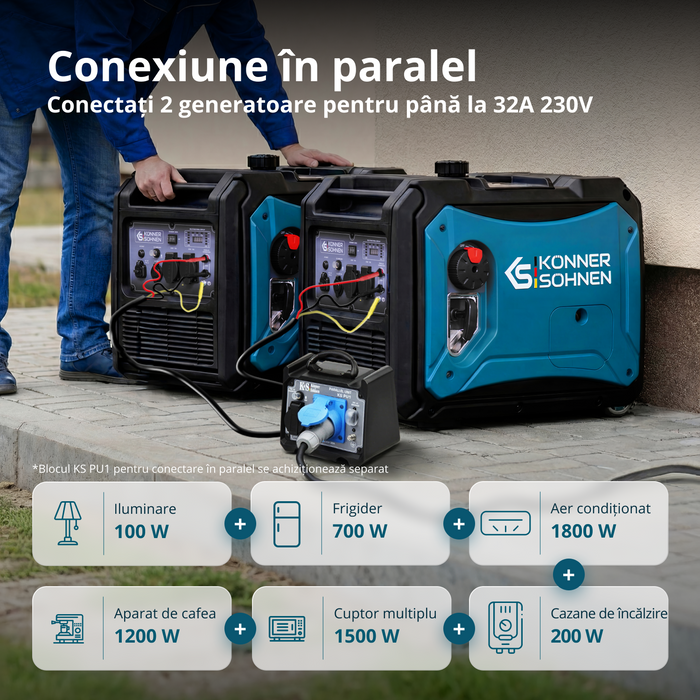 Generator cu inverter pe GPL/benzină KS 4000iEG S