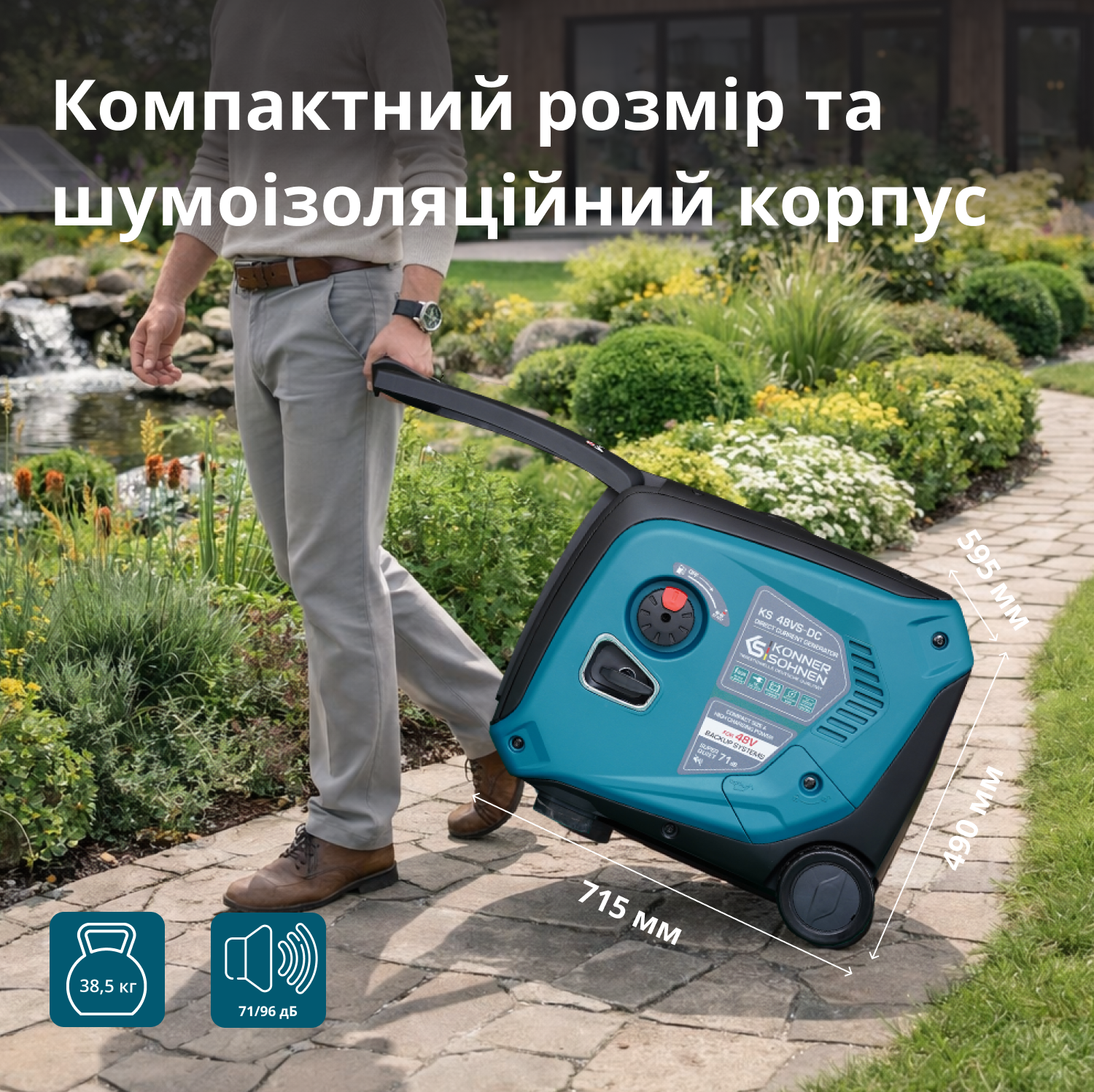 Генератор постійної напруги KS 48VS-DC версія 50-55В