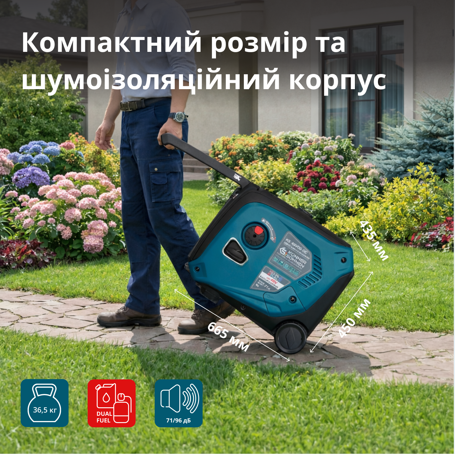 Генератор постійної напруги KS 48VGS-DC версія 50-55В