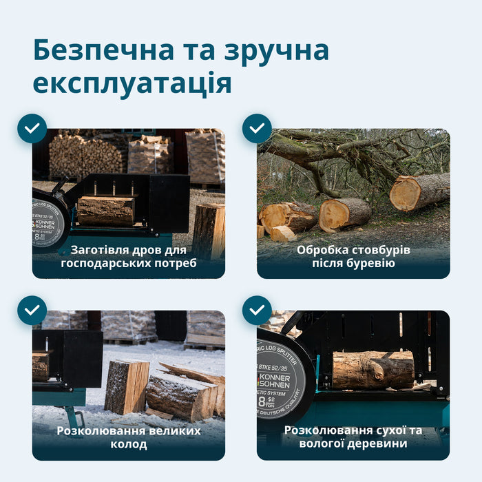 Електричний дровокол KS 8TKE 52/35
