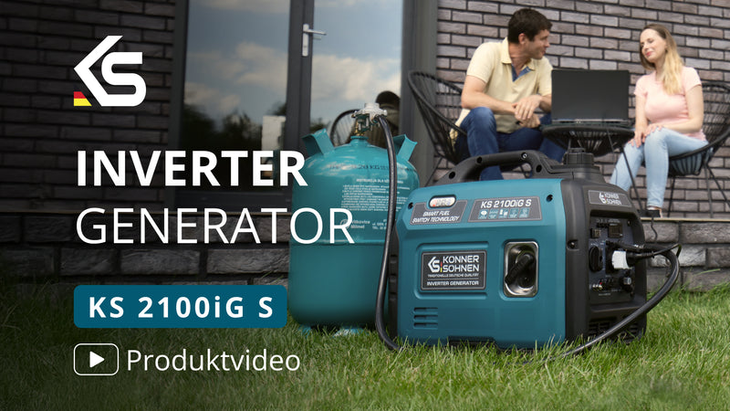Inverter-Benzin/Gasgenerator KS 2100iG S (2 kW) - Einsparung und Zuverlässigkeit von Könner & Söhnen