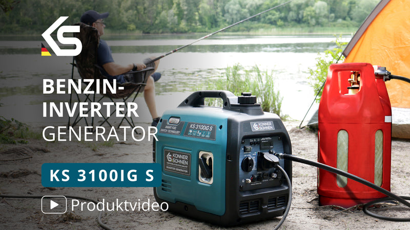 Leistungsstarker und leiser inverter Gas-Benzin Generator KS 3100iG S (3.1 kW) von Könner & Söhnen