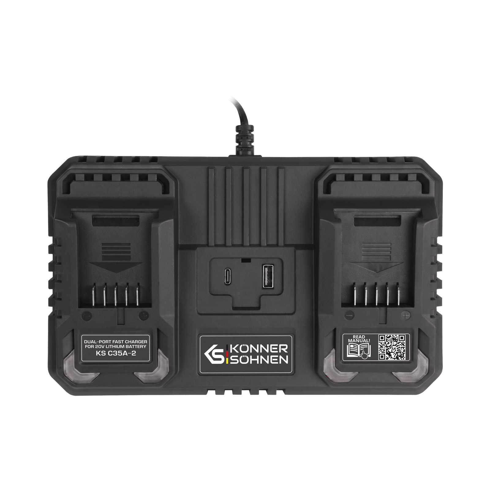 Dual charger for 20V rechargeable batteries KS C35A-2