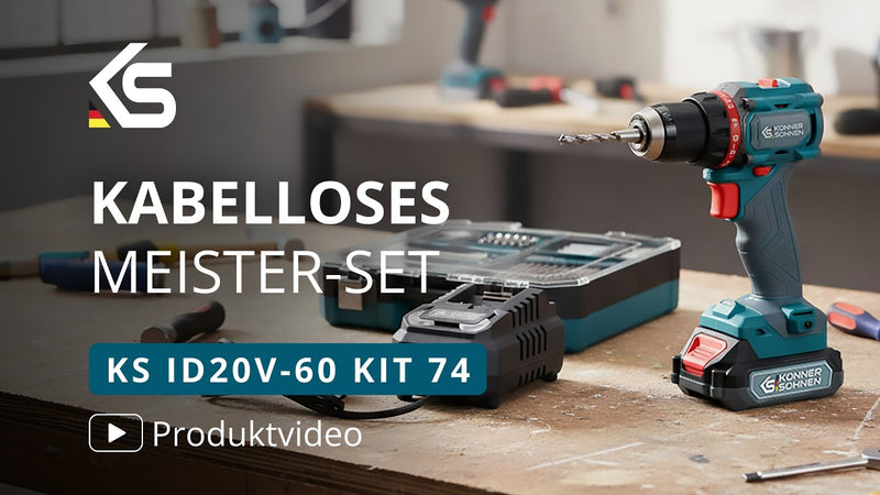 Universelles Akku-Werkzeugset KS ID20V-60 KIT 74: Übersicht und Demonstration der Funktionen