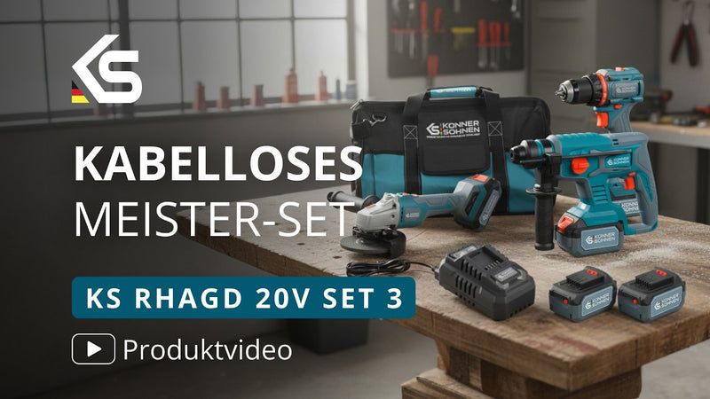 Akku-Werkzeugset KS RHAGD 20V SET 3 (3-in-1): Vorstellung der Funktionen