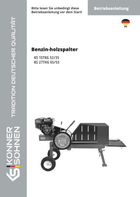 Benzin-Holzspalter KS 15TKG 52/35, KS 27THG 65/55