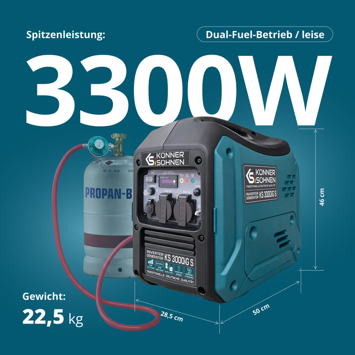 Gerador inversor a LPG/Gasolina KS 3000iG S