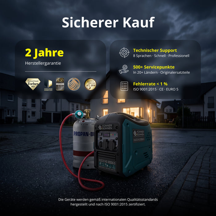 Gerador inversor a LPG/Gasolina KS 3000iG S