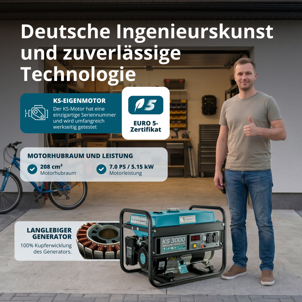 Bensinaggregat "Könner & Söhnen" KS 3000
