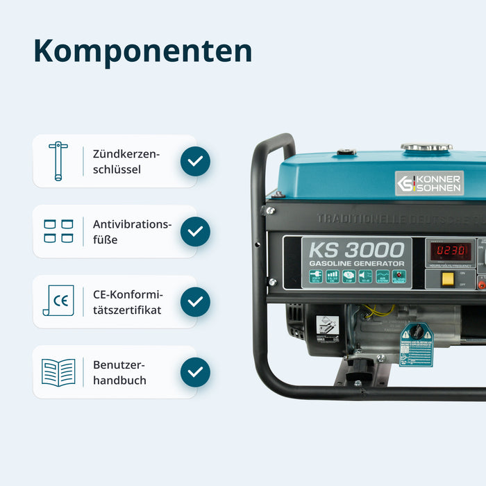 Bensinaggregat "Könner & Söhnen" KS 3000