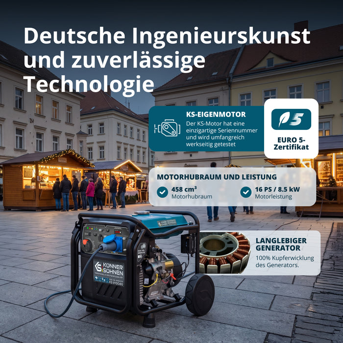 LPG/benzinski invertorski generator KS 8100iEG