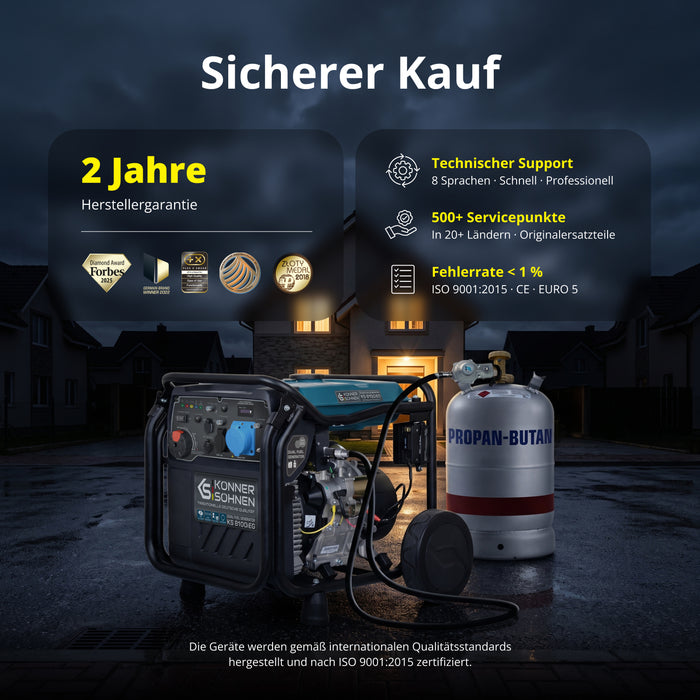 LPG/benzinski invertorski generator KS 8100iEG