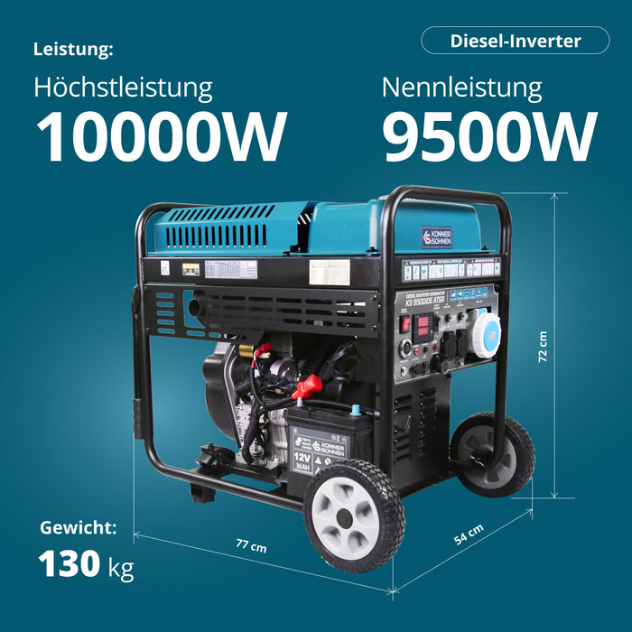 Diesel-invertergenerator KS 9500iDE ATSR