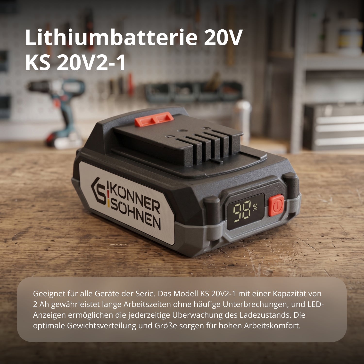 20V Litiumbatteri KS 20V2-1