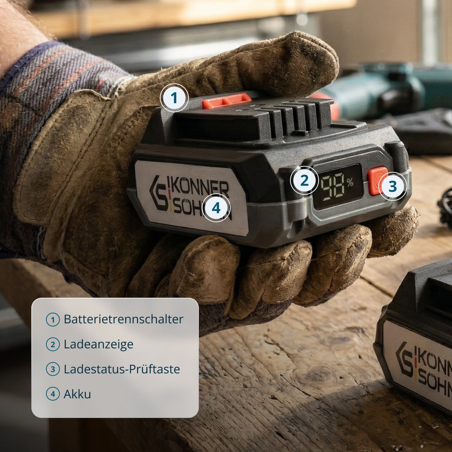 20V Litiumbatteri KS 20V2-1