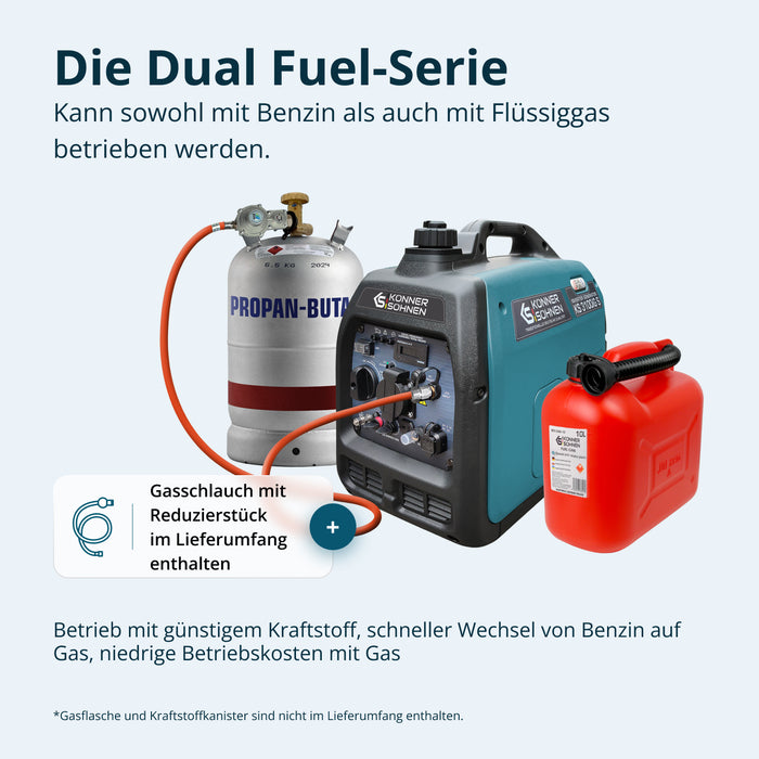 Invertorový generátor na LPG/benzín KS 3100iG S