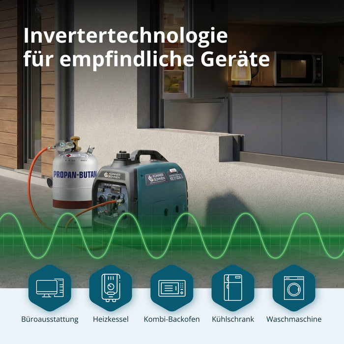 Invertorový generátor na LPG/benzín KS 3100iG S