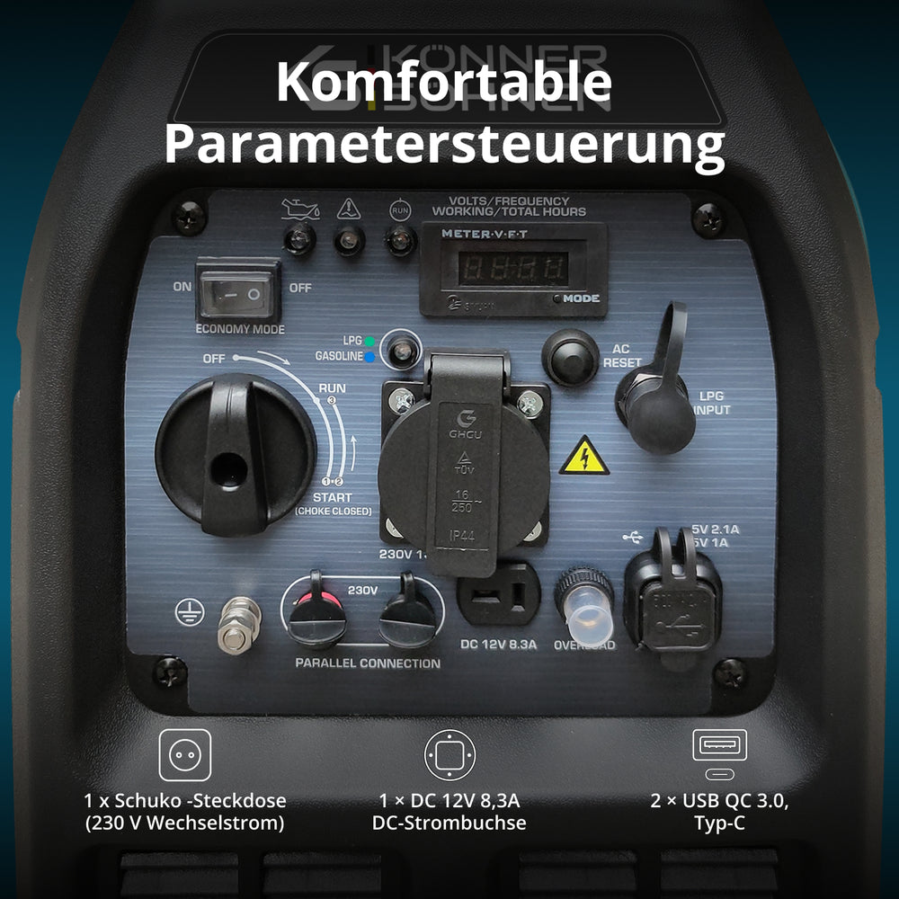 Invertorový generátor na LPG/benzín KS 3100iG S