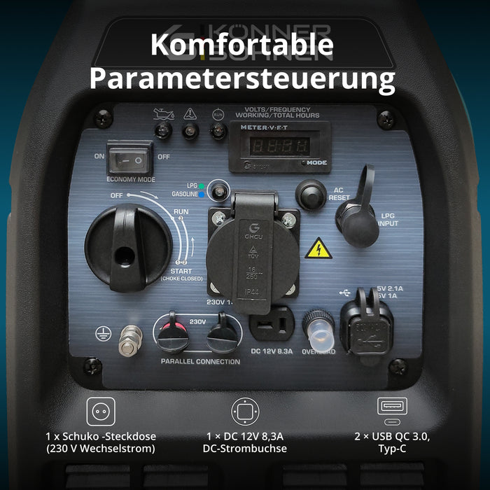 Invertorový generátor na LPG/benzín KS 3100iG S