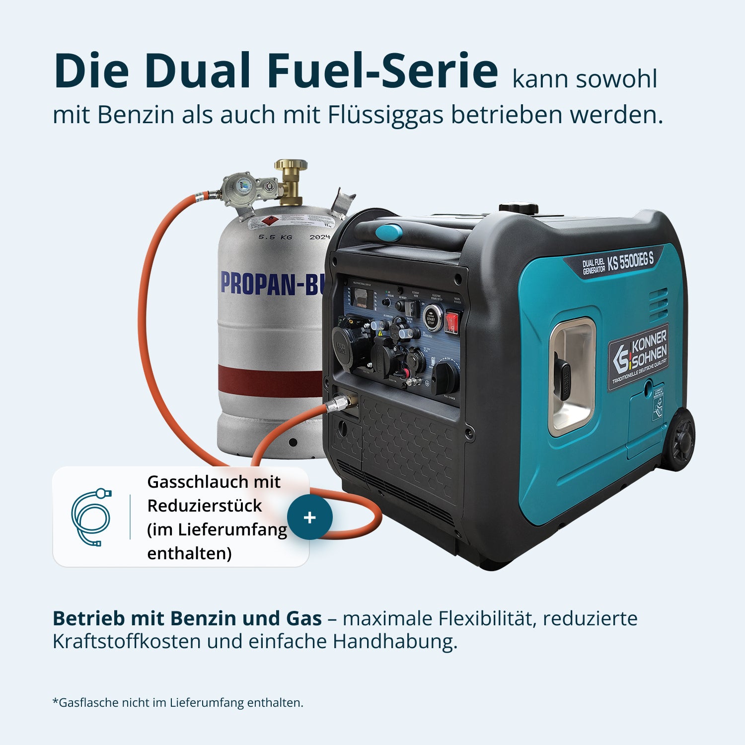 LPG/benzin inverteres generátor KS 5500iEG S