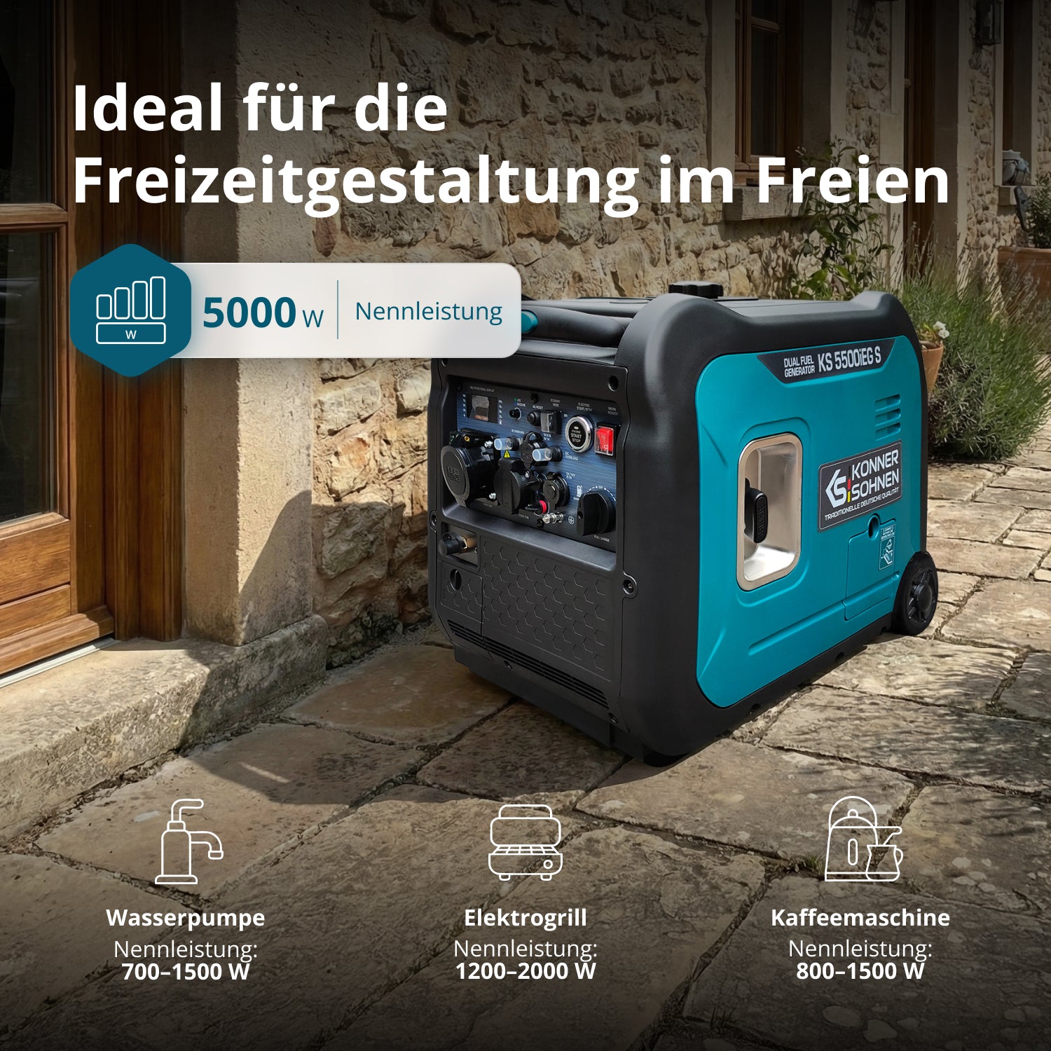 LPG/benzin inverteres generátor KS 5500iEG S