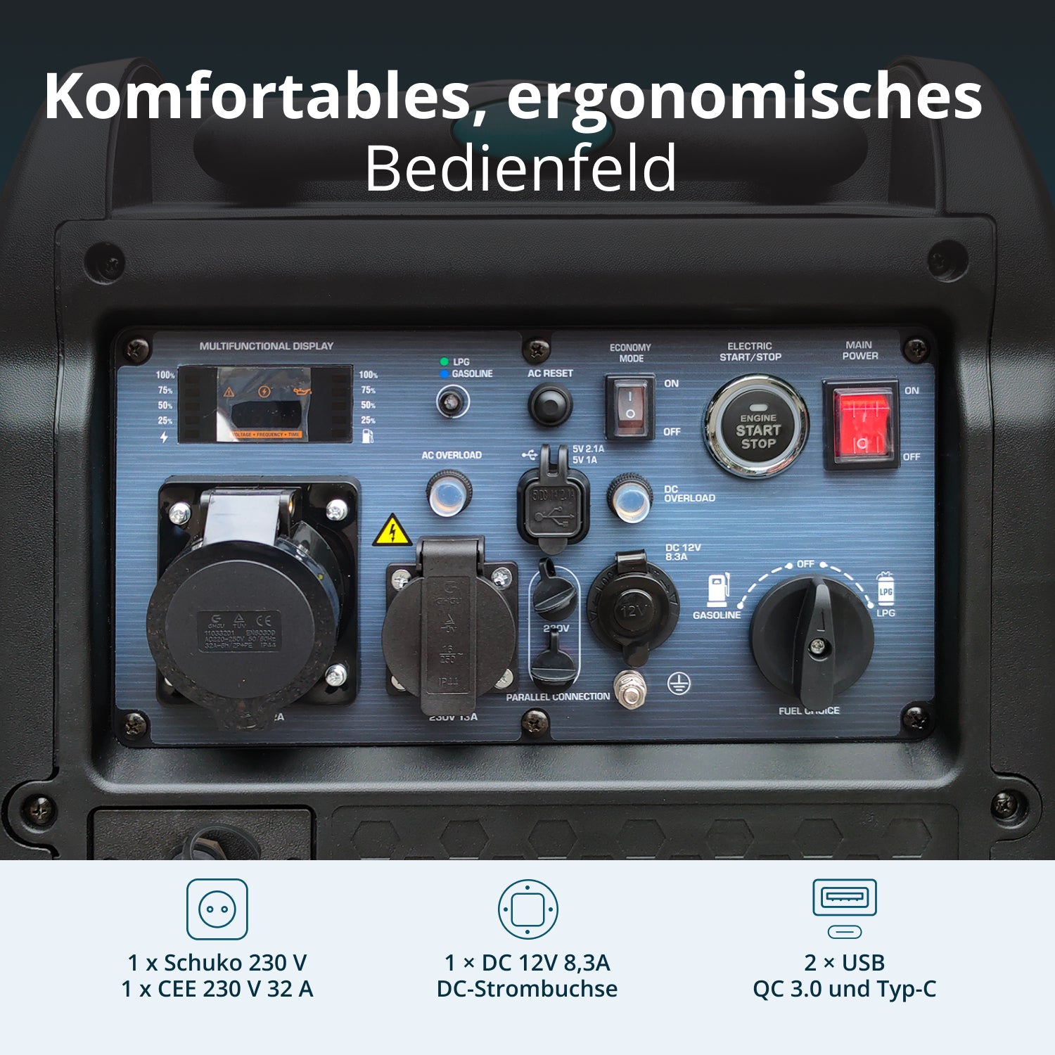 LPG/benzin inverteres generátor KS 5500iEG S