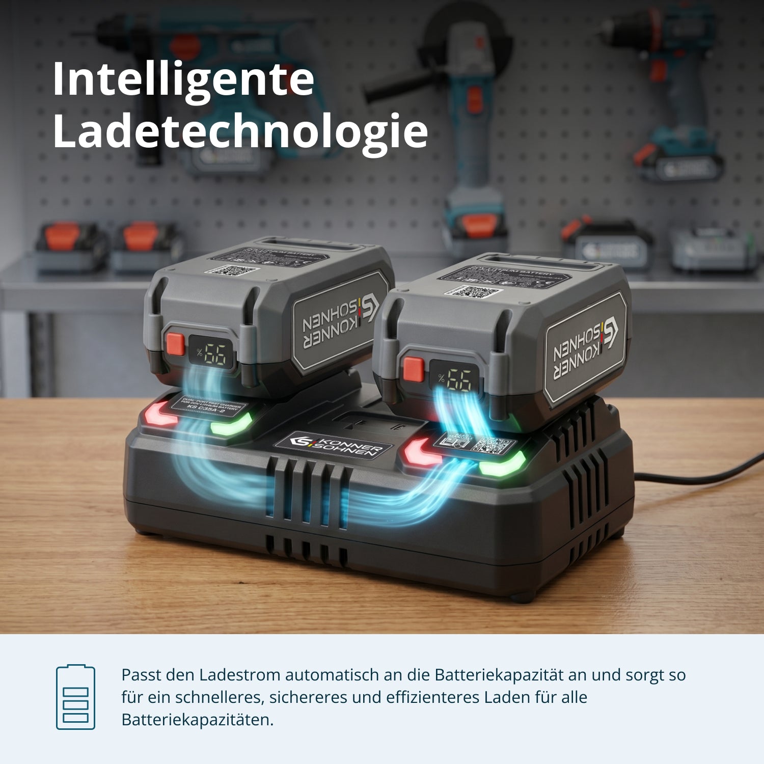 Töltő 20V lítium akkumulátorhoz KS C35A-2