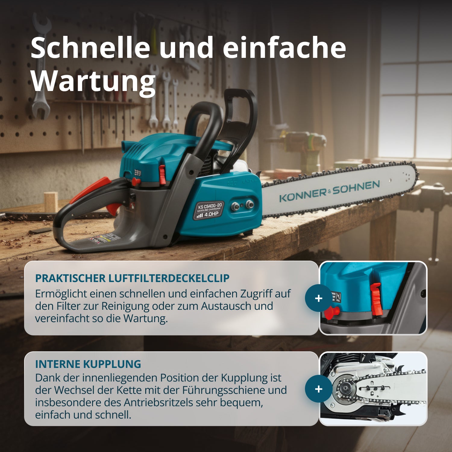 Benzinska motorna testera KS CS40G-20