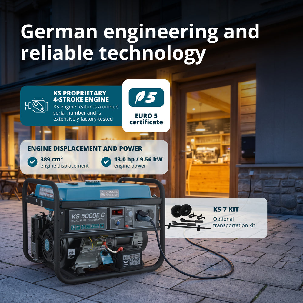 LPG/Benzinski generator „Könner & Söhnen“ KS 5000E G