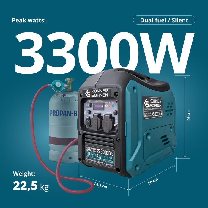 Gerador inversor a LPG/Gasolina KS 3000iG S