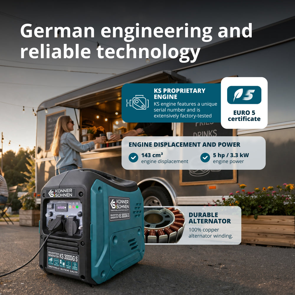 Gerador inversor a LPG/gasolina KS 3000iG S