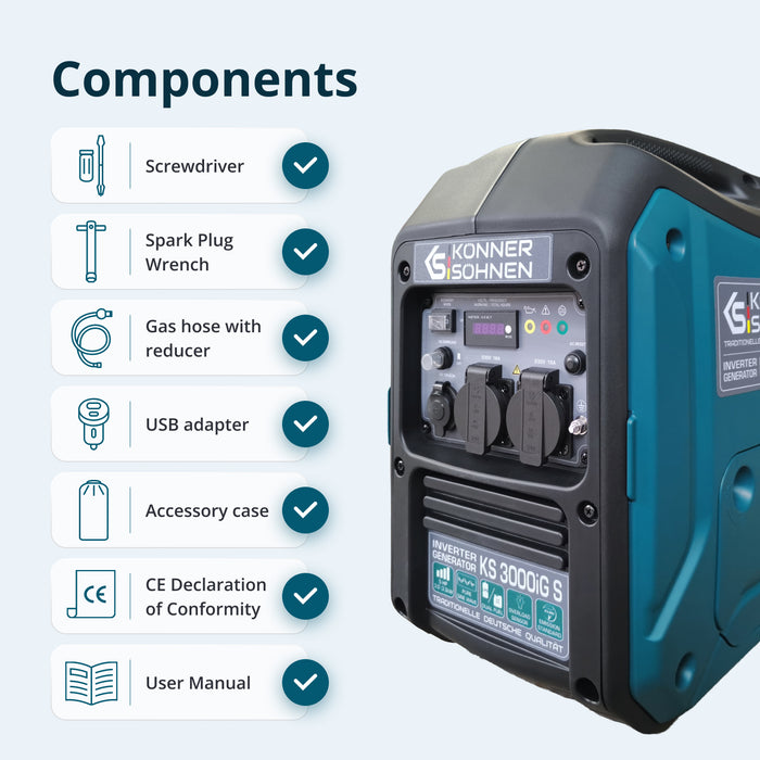 Gerador inversor a LPG/gasolina KS 3000iG S